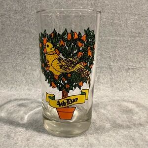 Indiana Glass Vintage Twelve Days of Christmas "4th Day" Glass